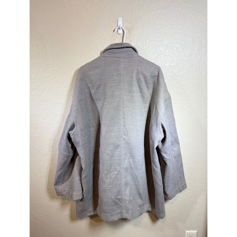 FREE PEOPLE Hannah Slouchy Double Breasted Gray Blazer Coat Size Large - Picture 2 of 3